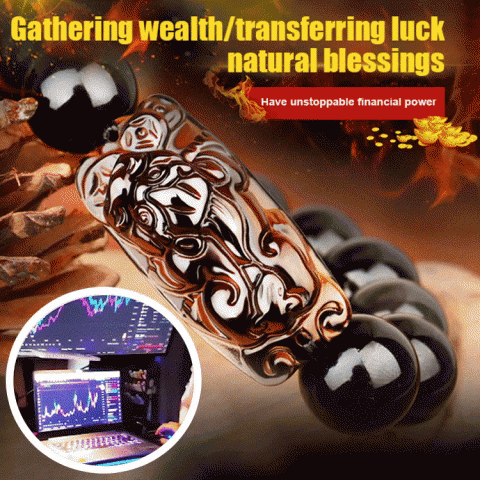 Obsidian Wealth Pixiu Bracelet