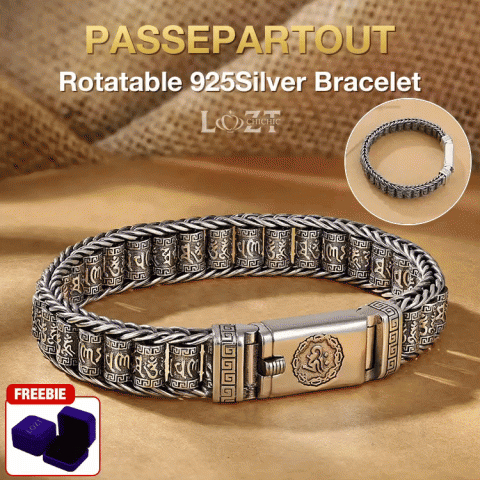 Passepartout rotatable 925Silver Bracelet