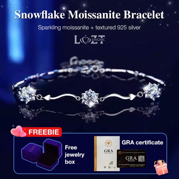 Snowflake Moissanite Bracelet