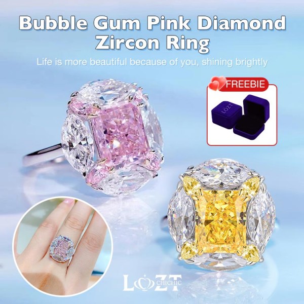 Bubble Gum Pink Diamond Ring