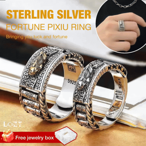 Sterling Silver Fortune Pixiu Ring