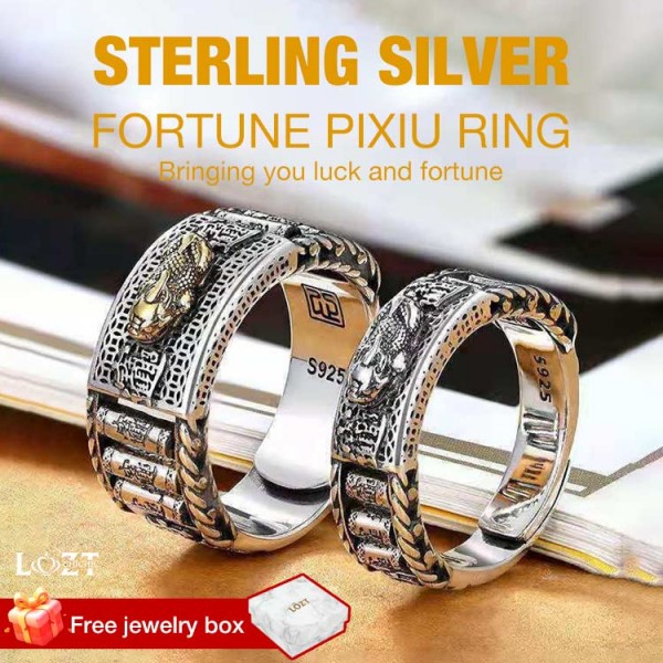 Sterling Silver Fortune Pixiu Ring