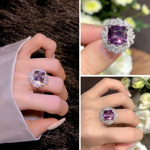 Violet diamond ring