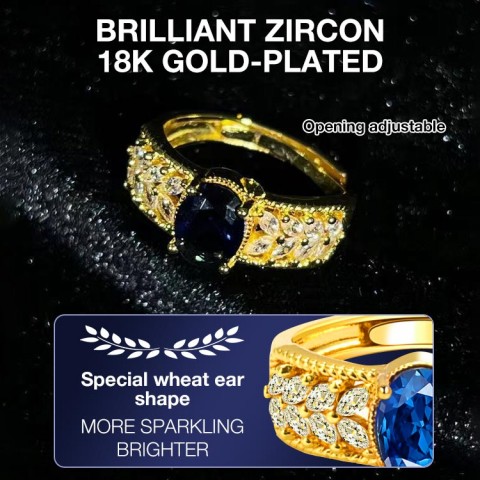 Wheat Ear Zirconia Ring