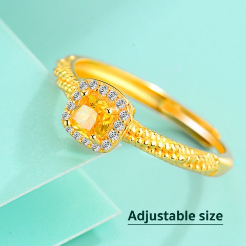 Sugar Cube Citrine & Diamond Jewelry Set