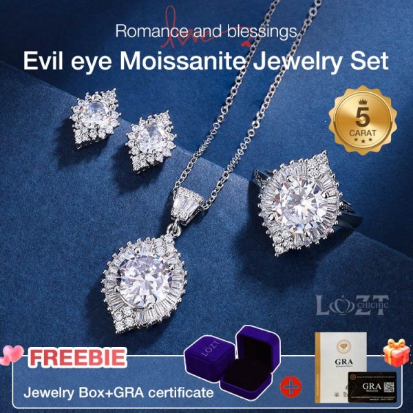 Evil eye Moissanite Jewelry Set..