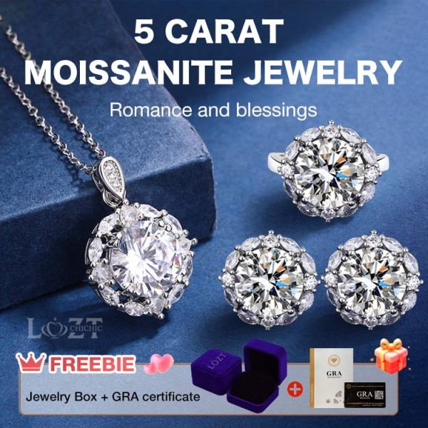 5 carat moissanite jewelry..