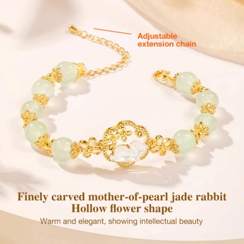 Hetian jade mother-of-pearl bracelet