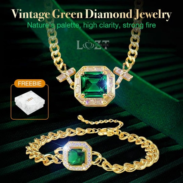 Vintage Green Diamond Jewelry..