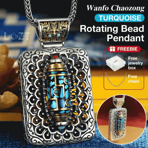 Wanfo Chaozong Turquoise Rotating Bead Pendant