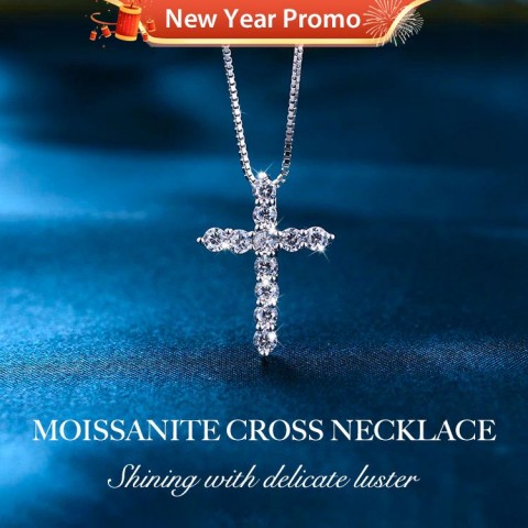 Moissanite Cross Necklace