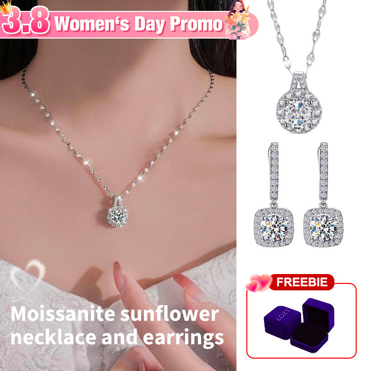 8-3 Womens Day Promo -Ultimate Shiny Sun Flower Full Diamond Jewelry-Give free jewelry box