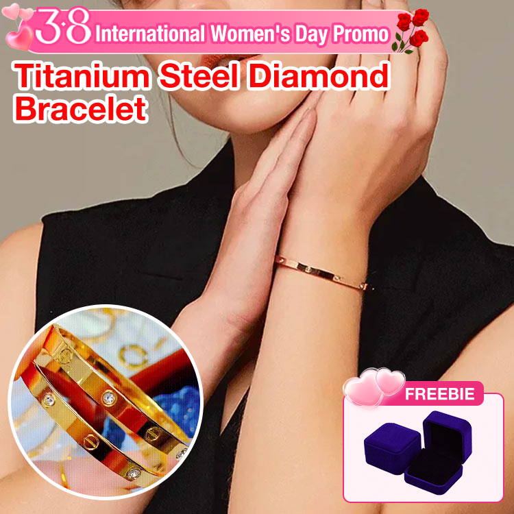 Second one only ₱449 - Titanium Steel Diamond Bracelet - Best Gift For Her. Free jewelry box