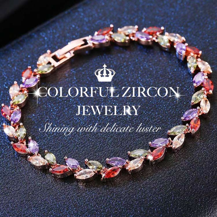 Colorful Zircon Jewelry Set-Three-piece set for only ₱633 each