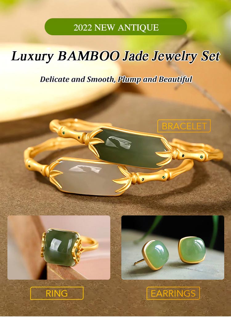 Jade jewelry store set